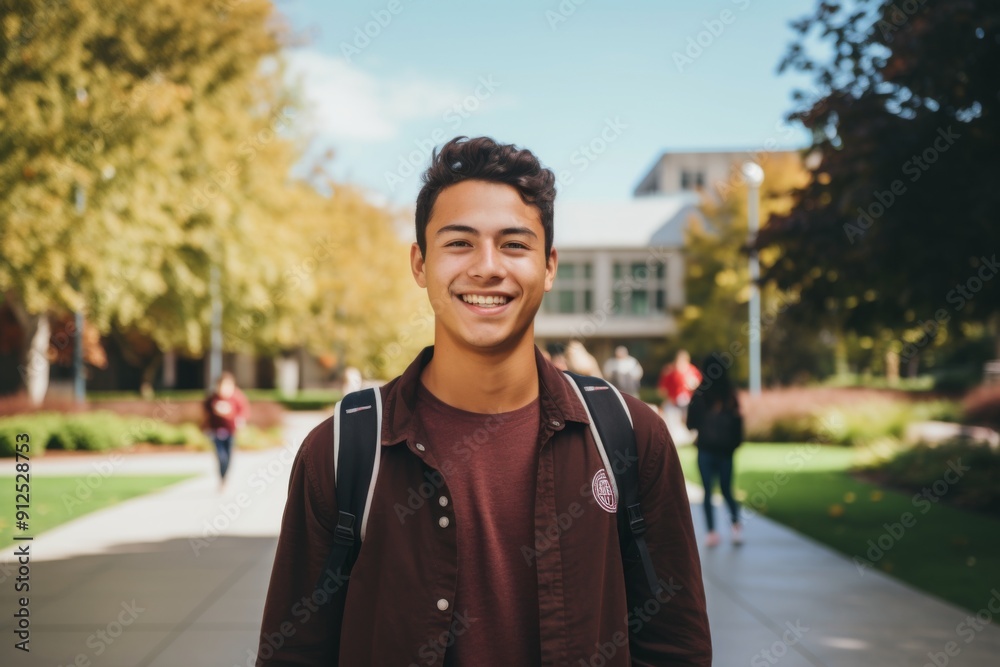 Portrait of a smiling American male student on college campus Portrait of a smiling American male student on college campus