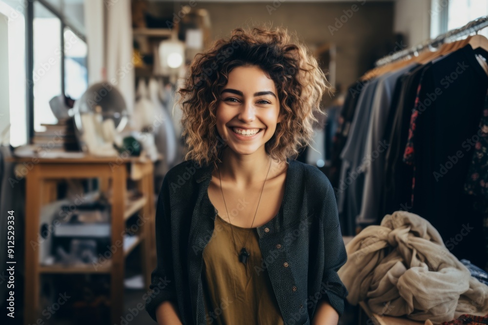 Portrait of a smiling female fashion designer Portrait of a smiling female fashion designer