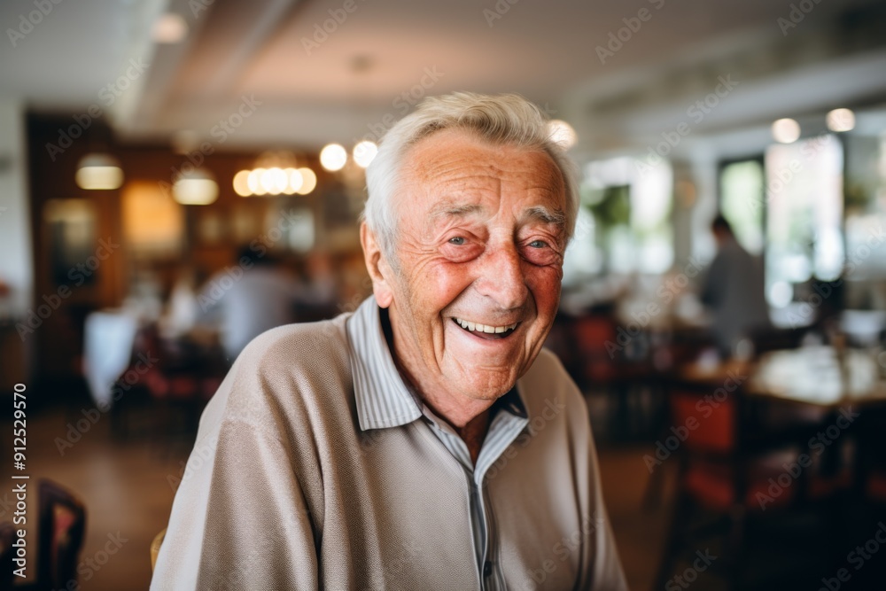 Portrait of a elderly Caucasian man smiling in nursing home Portrait of a elderly Caucasian man smiling in nursing home