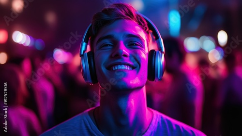 Crazy, Concert, silent disco, wireless headphones photo