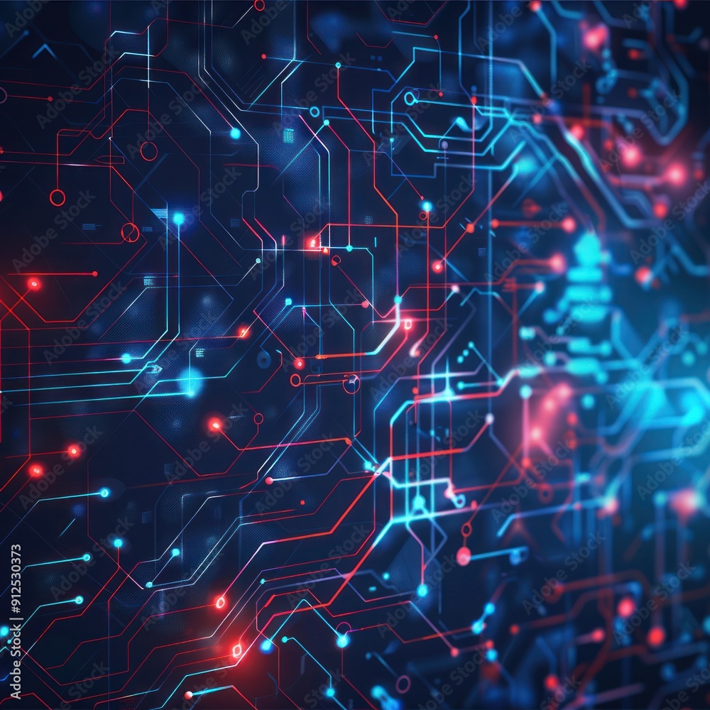 Obraz premium Abstract Circuitry Network