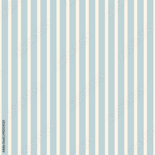 A seamless pattern of vertical stripes in blue and cream colors. The stripes are evenly spaced, creating a gentle and calming aesthetic suitable for backgrounds or textiles.