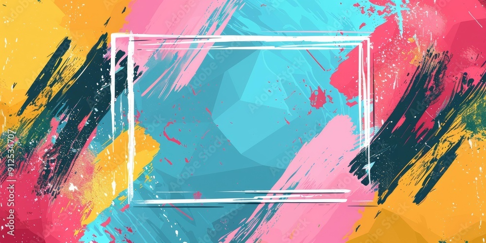 Fototapeta premium Abstract colorful paint splatter background.