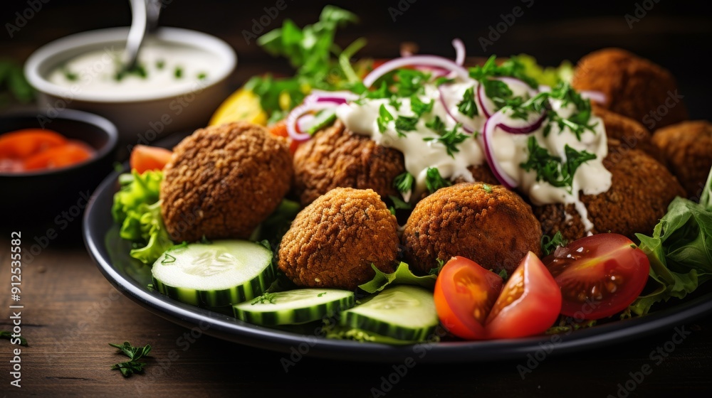 Delicious falafel plate Delicious falafel plate