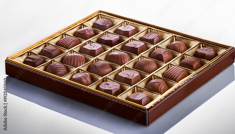 PNG of a gourmet chocolate box. PNG of a gourmet chocolate box.