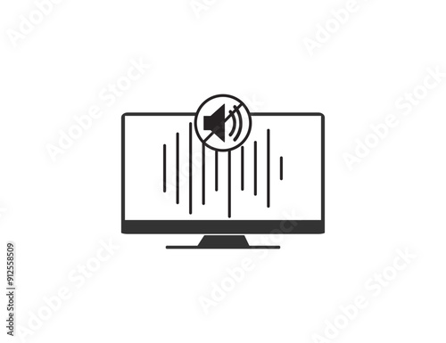 Audio, noise reduction, normalization icon. Vector illustration.