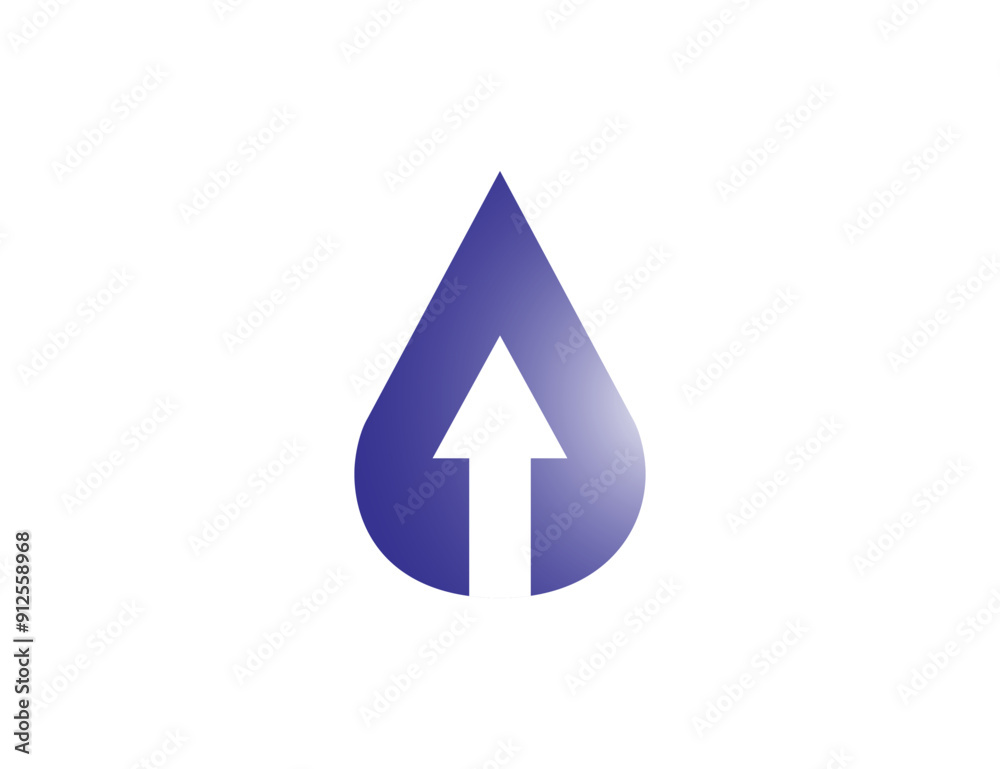 Arrow, drop water, eco icon. Vector illustration. Arrow, drop water, eco icon. Vector illustration.