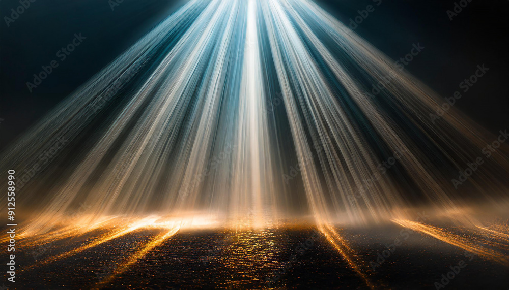 A glowing burst of radiant energy emanating from a central point, with light streaks shooting outward. A glowing burst of radiant energy emanating from a central point, with light streaks shooting outward.