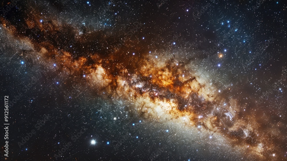 Fototapeta premium A Band of Stars in the Milky Way Galaxy