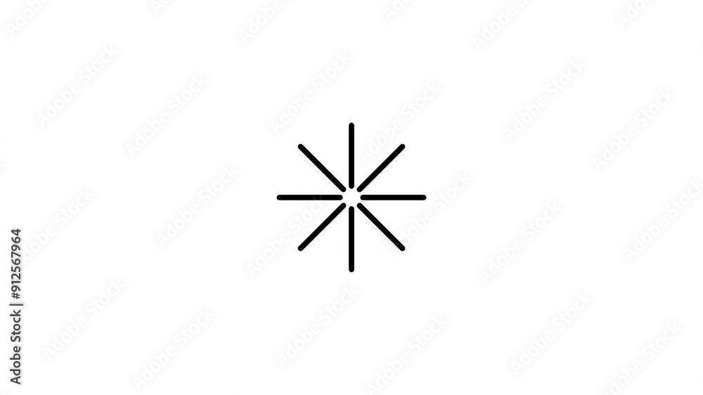 Circle of doodle accents, hand drawn stop motion animation on a green or white background