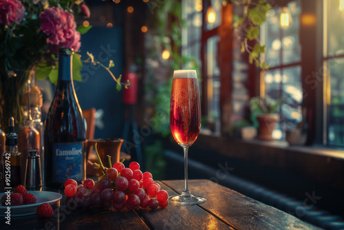 Kir Royale - popular french drink, french hi end kitchen photo