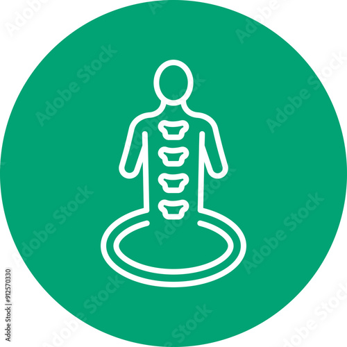 Therapeutic Exercises line circle icon