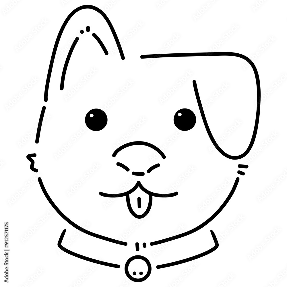 Animal faces vector for decorate. Dog face Animal faces vector for decorate. Dog face