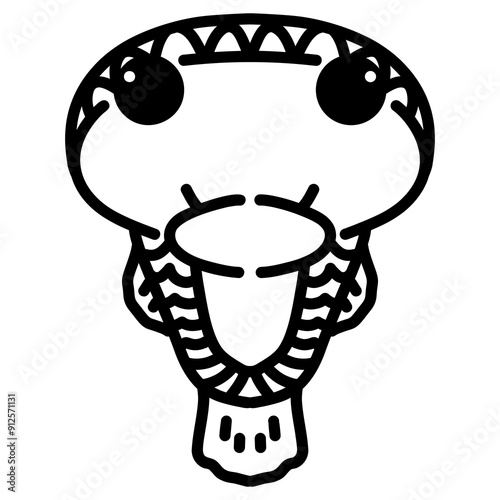 Animal faces vector for decorate. Fish face, fish cartoon.
