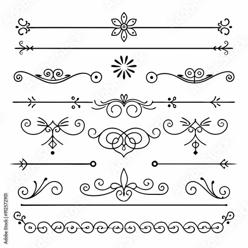 Wallpaper Mural graphic with a black white  plant flower  ornament on an isolated background Torontodigital.ca