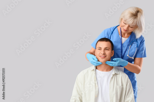 Female endocrinologist exam...