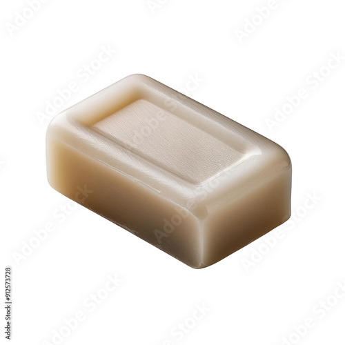 A minimalist soap bar, smooth and elegant, perfect for spa and wellness imagery or bathroom decor.