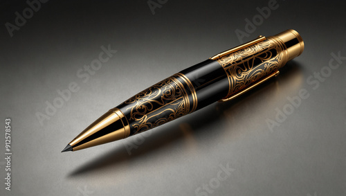 A black and golden pen 