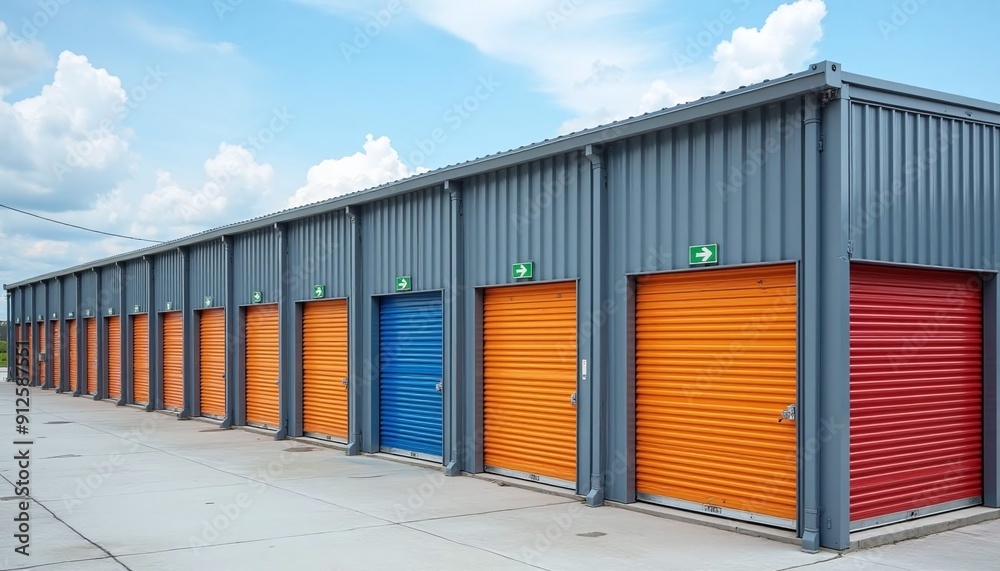 Naklejka premium beach huts at the beach