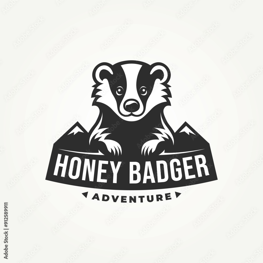wildlife honey badger icon logo vector illustration design. simple modern honey badger adventure logo concept wildlife honey badger icon logo vector illustration design. simple modern honey badger adventure logo concept