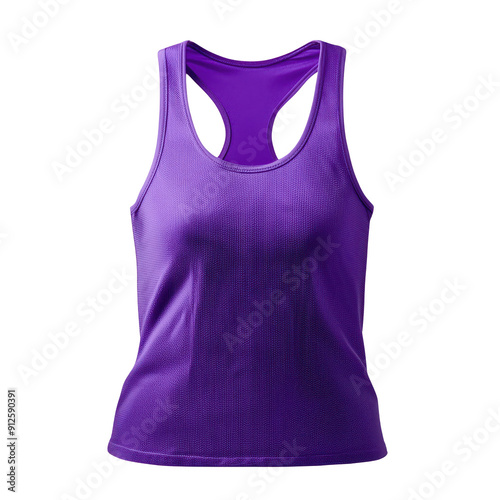 Stylish purple tank top designed for comfort and versatility, perfect for workouts or casual wear.