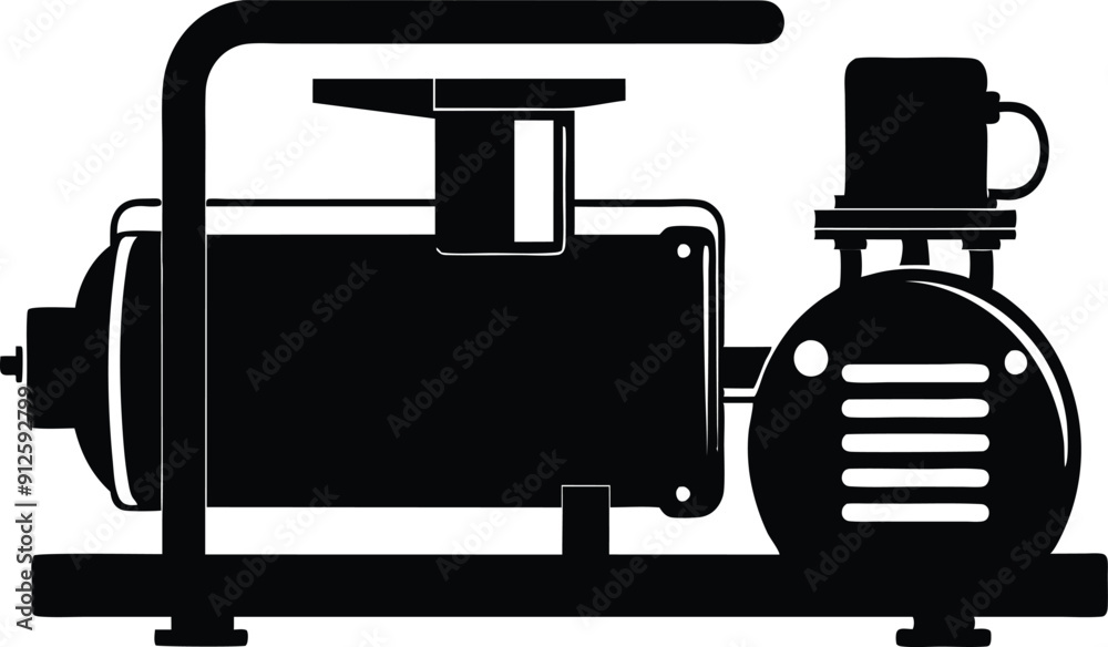 Vacuum pump silhouette vector illustration design Vacuum pump silhouette vector illustration design