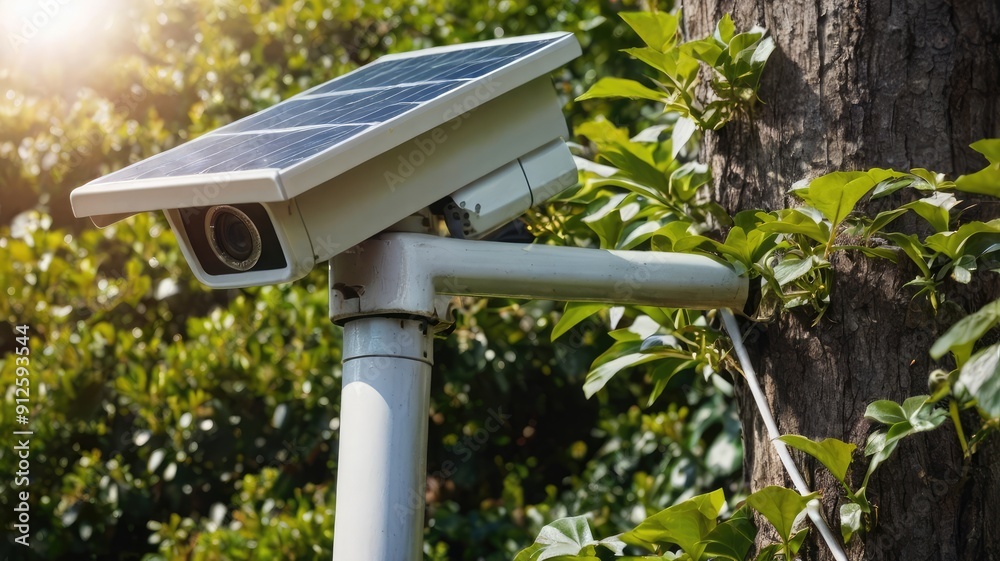 Security IP CCTV Camera with Solar Energy. Home Security System Security IP CCTV Camera with Solar Energy. Home Security System