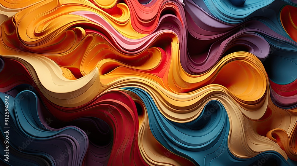 Playful swirls of colorful abstract shapes Playful swirls of colorful abstract shapes
