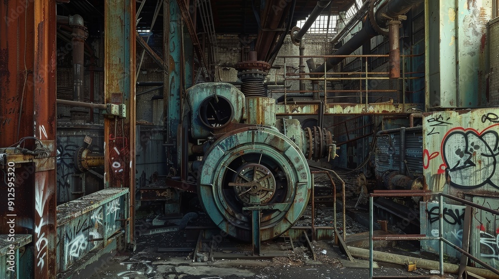The ghostly silence of abandoned factories contrasts sharply with their once vibrant interiors. The ghostly silence of abandoned factories contrasts sharply with their once vibrant interiors.
