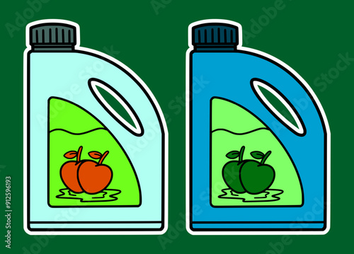 Vector Illustration of a Laundry detergent In Comic Style