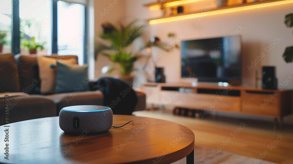 Digital home assistant controlling smart devices, home automation, seamless connectivity, modern smart home technology Digital home assistant controlling smart devices, home automation, seamless connectivity, modern smart home technology