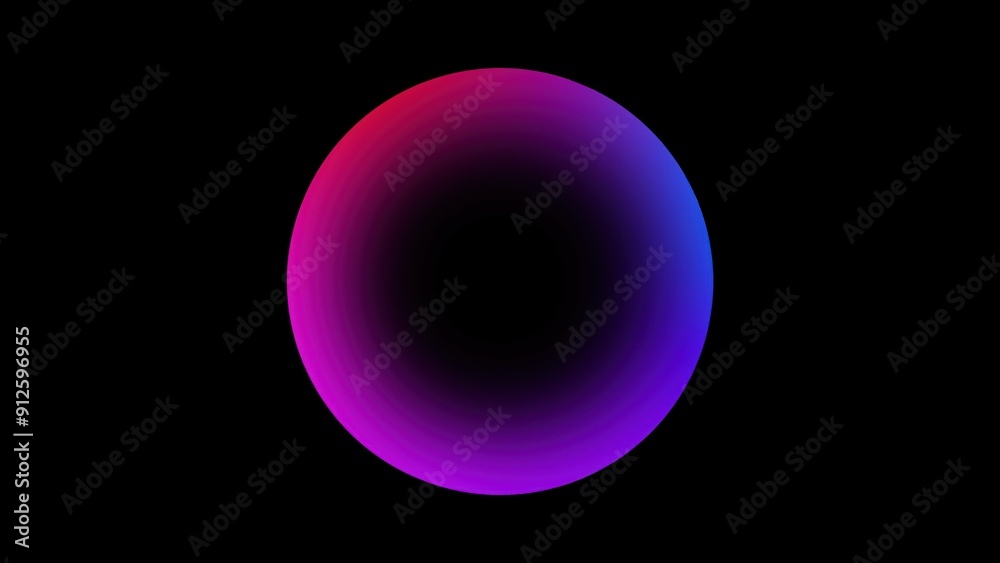 Multicolored flat sphere. Computer generated 3d render
