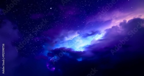 Falling From Starry Space into Earth's Atmosphere and Clouds