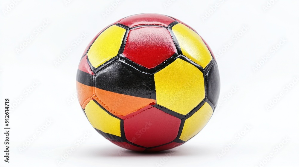 Multicolored Soccer Ball on White Background Multicolored Soccer Ball on White Background