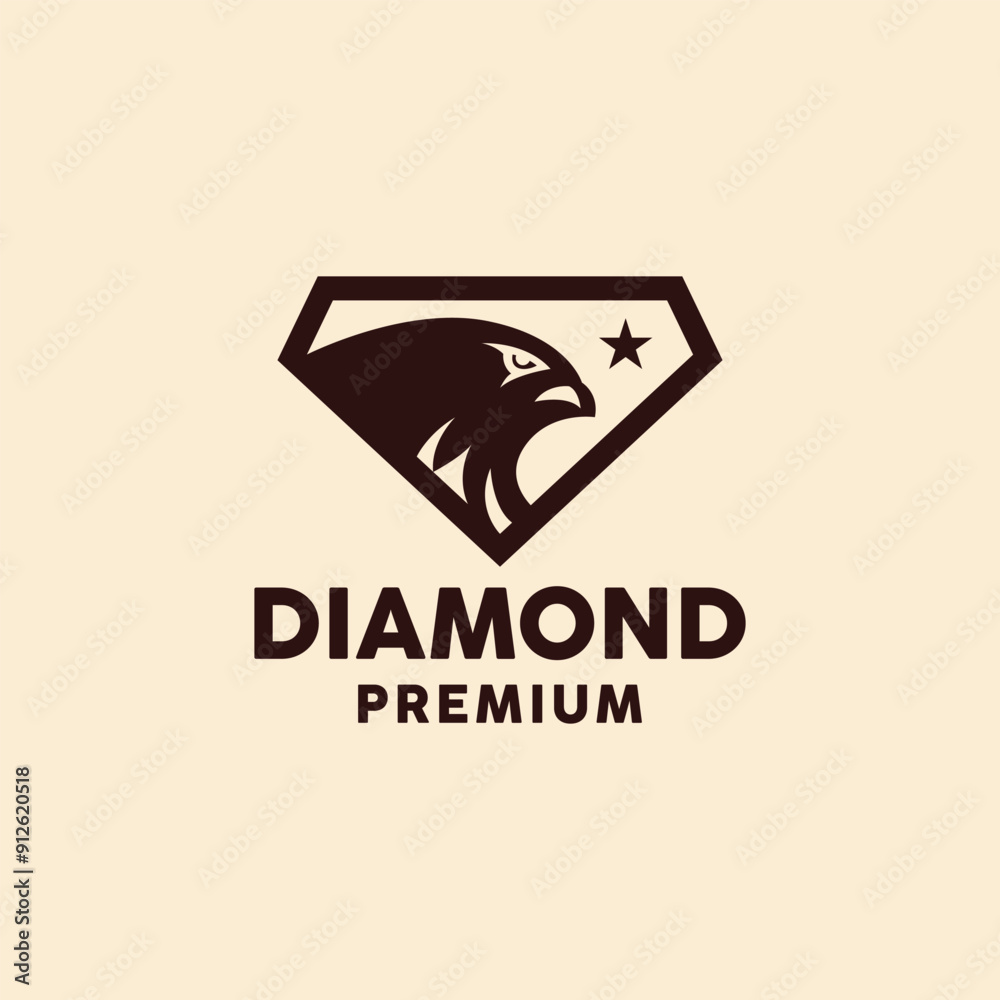 Diamond Eagle Logo Design Vector, Animal Mascot Emblem Symbol, Modern Geometric Creative Vintage Graphic Design Diamond Eagle Logo Design Vector, Animal Mascot Emblem Symbol, Modern Geometric Creative Vintage Graphic Design