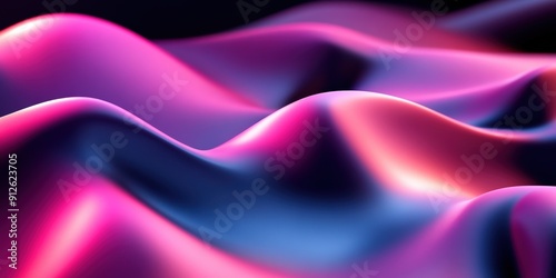 Wallpaper Mural Abstract gradient background of pink and blue 3D wavy surface. Torontodigital.ca