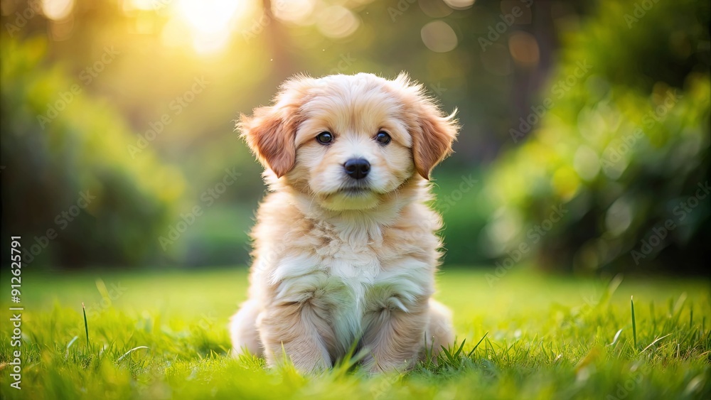 Adorable fluffy puppy sitting on grass, puppy, dog, cute, pet, canine, animal, young, small, adorable, fluffy, fur, playing Adorable fluffy puppy sitting on grass, puppy, dog, cute, pet, canine, animal, young, small, adorable, fluffy, fur, playing
