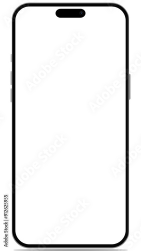 Fotografi Mockup Iphone 10, 10s, 11, 11pro, and new iphone 12, 12pro, 12smartphone mockup with blank white screen in realistic, clay, flat vector, line style
