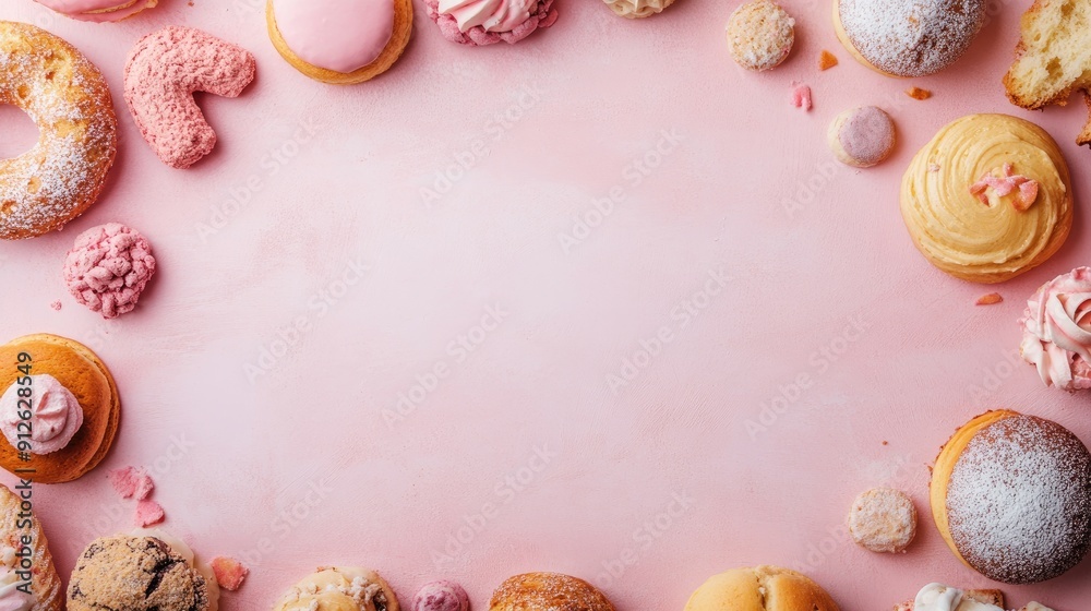 Bakery frame border background for banner with copy space Bakery frame border background for banner with copy space