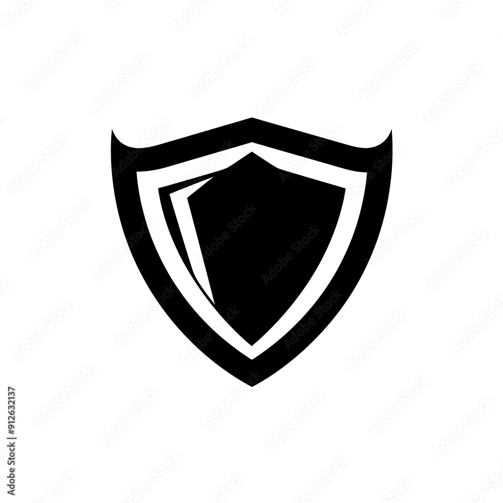 Shield Icon Minimal, Simple Logo Shield Shield Icon Minimal, Simple Logo Shield
