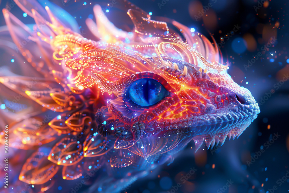 Futuristic creature with vivid hues, 3D, intricate details, digital art, imaginative design, ethereal lighting, surreal atmosphere Futuristic creature with vivid hues, 3D, intricate details, digital art, imaginative design, ethereal lighting, surreal atmosphere