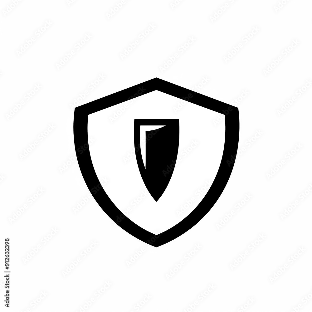 Shield Icon Minimal, Simple Logo Shield Shield Icon Minimal, Simple Logo Shield