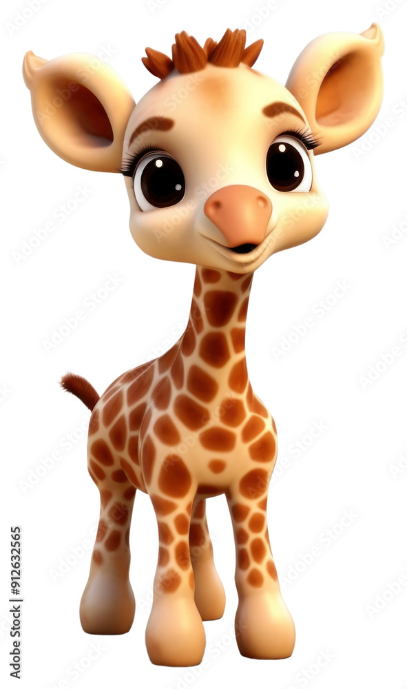 PNG Giraffe cartoon mammal animal.