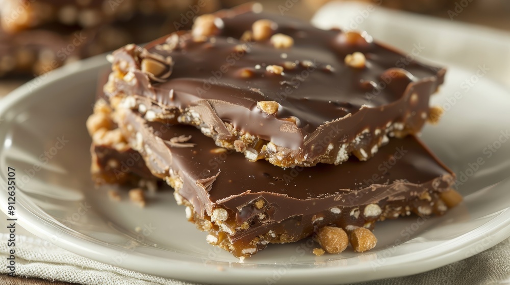 Chocolate-covered toffee crunch for a crunchy bite Chocolate-covered toffee crunch for a crunchy bite