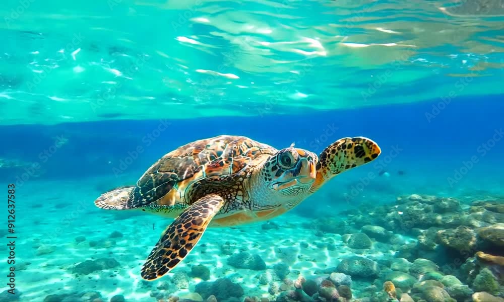 Sea Turtle Underwater
