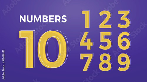 Flatline font. Latin, alphabet, best, Cute, modern, Vector, trendy, Editable figures numbers
