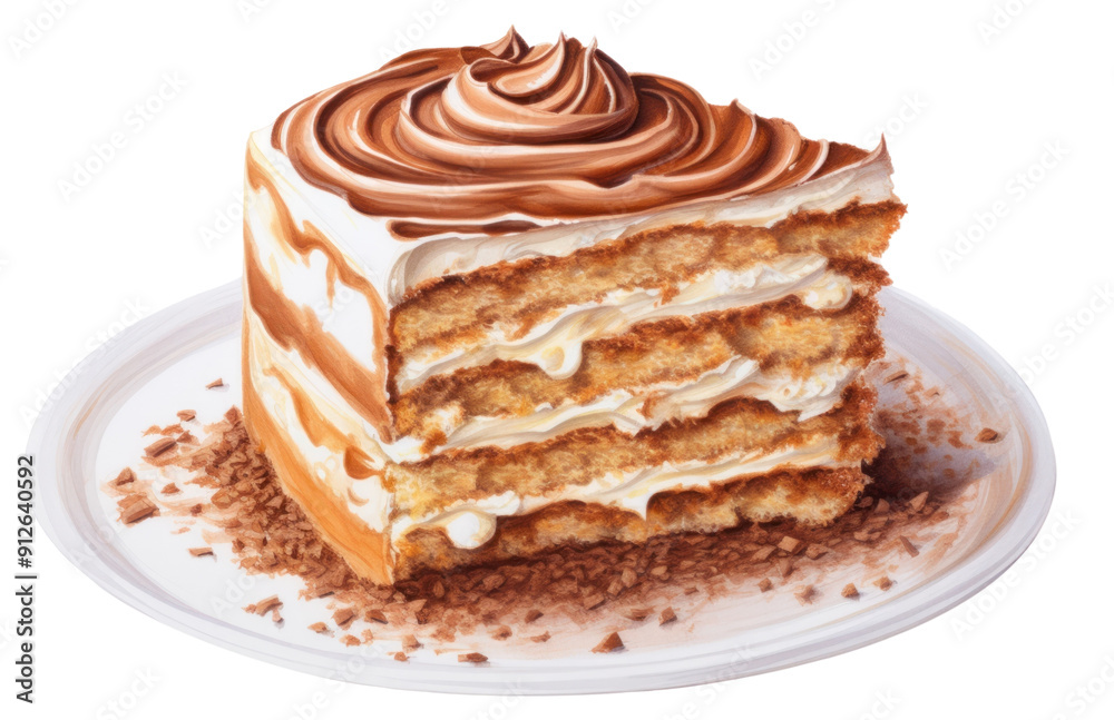 PNG Tiramisu dessert cream plate. PNG Tiramisu dessert cream plate.