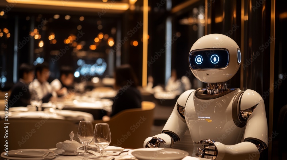 Robotic hospitality service development, teams working on hotel and restaurant service robots, mock hotel rooms and dining areas, user experience researchers observing interactions, discussions on Robotic hospitality service development, teams working on hotel and restaurant service robots, mock hotel rooms and dining areas, user experience researchers observing interactions, discussions on