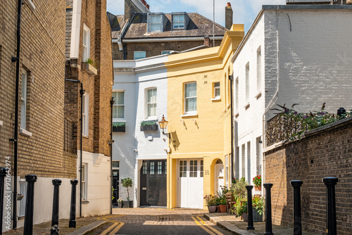 LONDON- Mews buildings- upmarket residential property in borough of Kensington & Chelsea photo