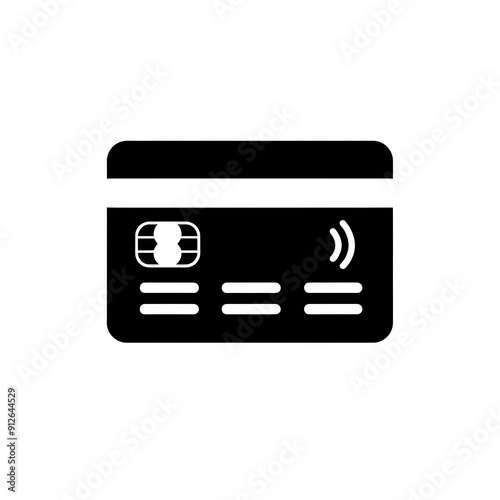 Credit Card Icon, Minimal Simple Logo